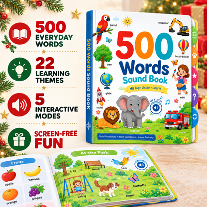 500 Words Interactive Sound Book for Kids